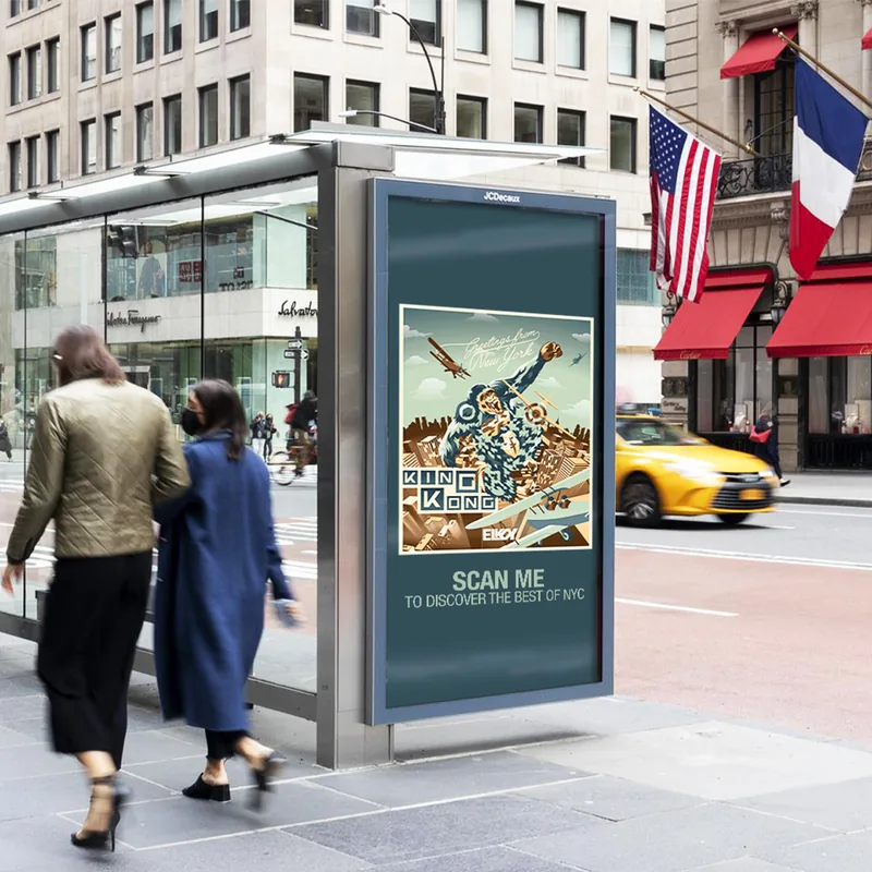 King Kong ArtQrCode® · Bus shelter